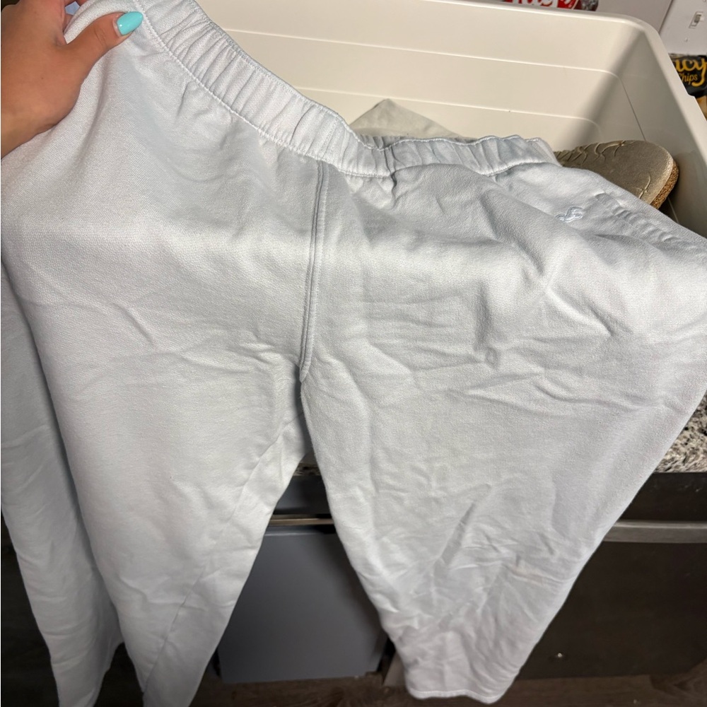 Hollister light blue Sweatpants Relaxed Fit Elastic Waistband